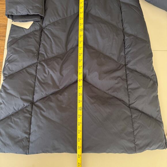 NWT Andrew Marc Phoebe Down-Filled Faux Fur Trim Zip Front Long Coat Blue Size S - Picture 16 of 16